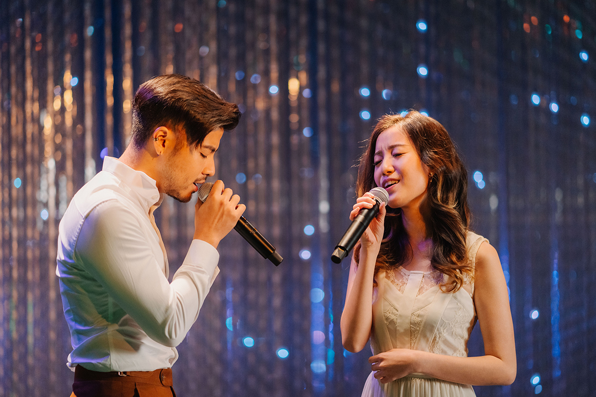 Disney+ Benjamin Kheng and Annette Lee at Crystal Universe in ArtScience Museum