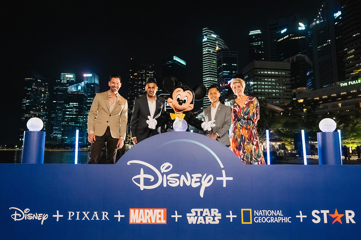 Disney+ Bobby Tonelli, Amit Malhotra, Mickey Mouse, Keith Tan and Nikki Muller