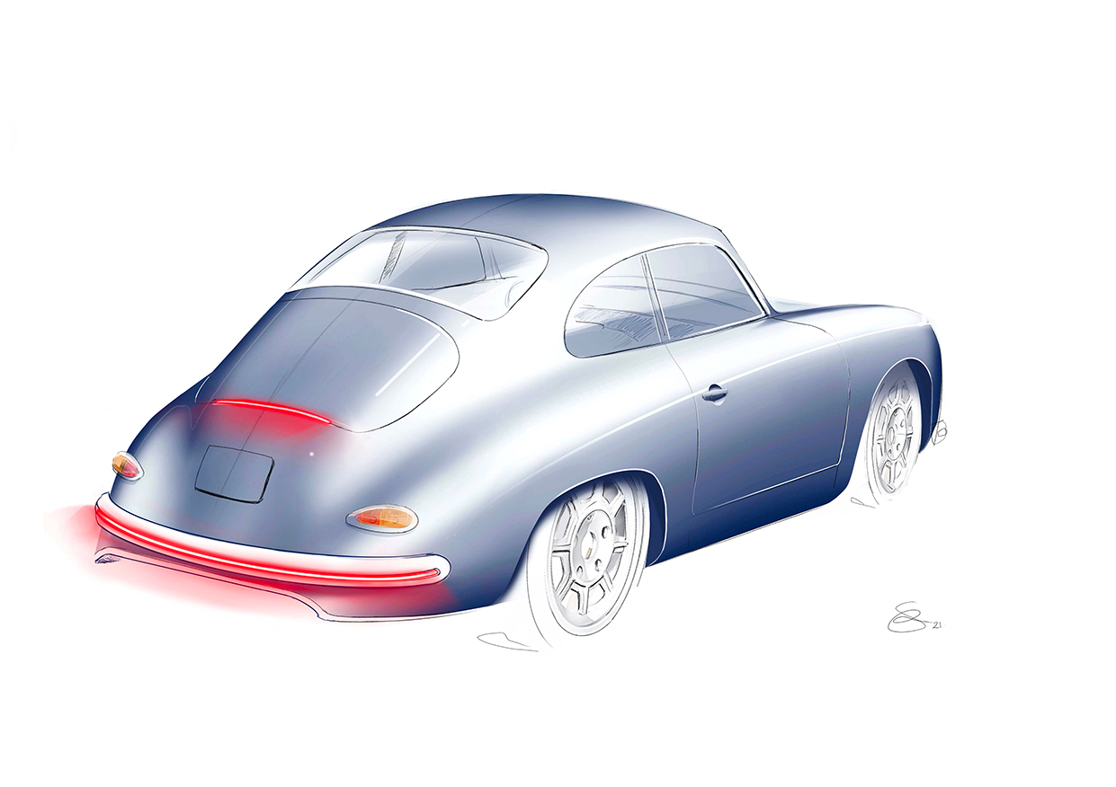 WEVC Coupe rear sketch