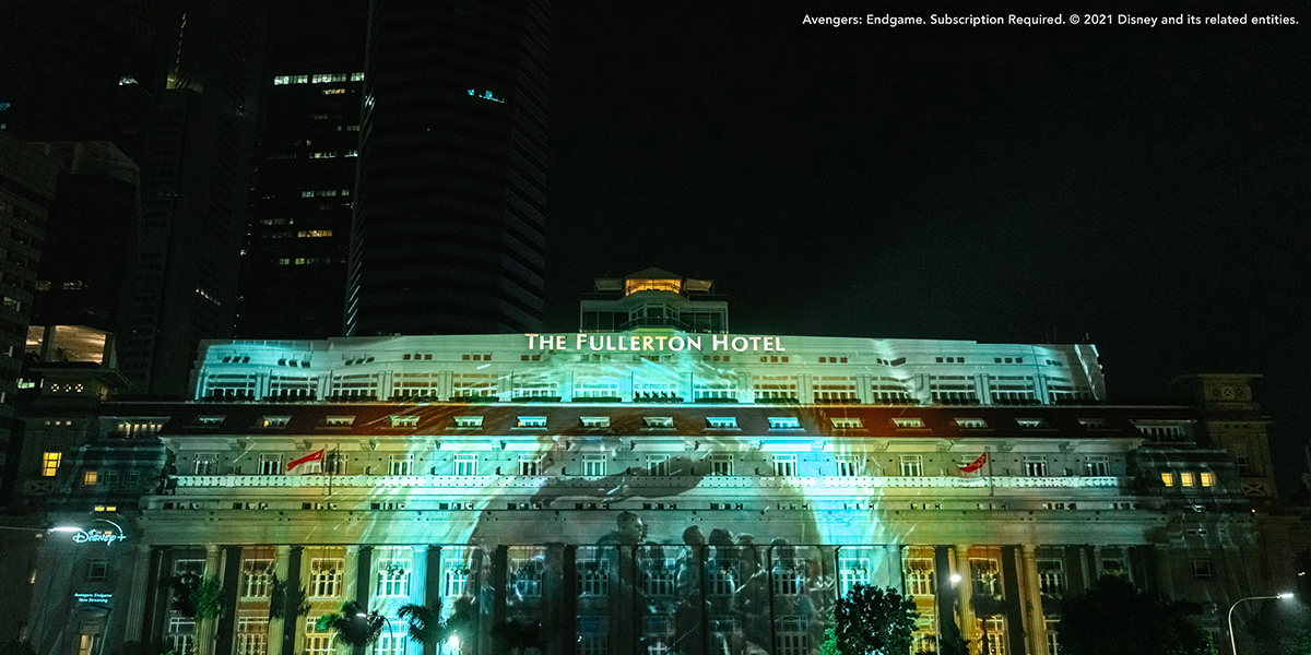 Disney+ Avengers Endgame on The Fullerton Hotel