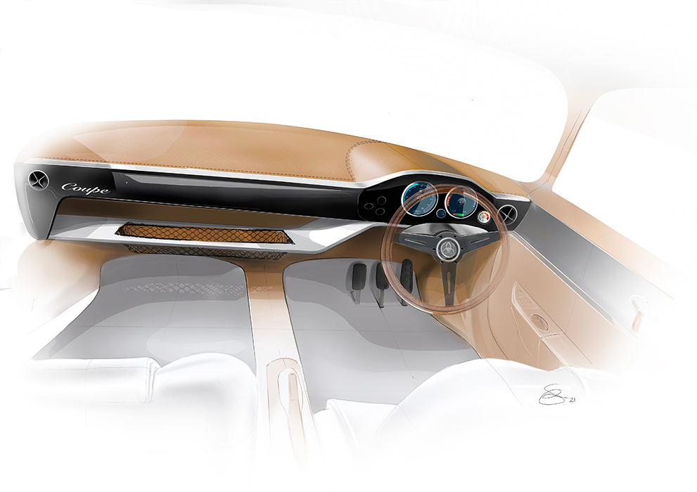 WEVC Coupe interior sketch