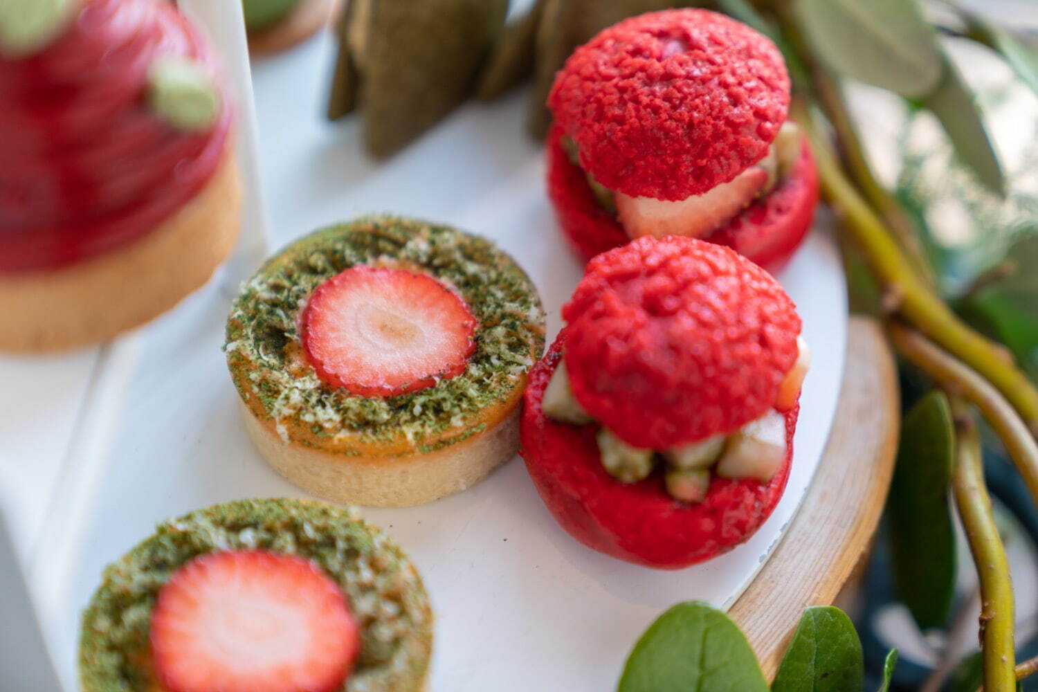 Matcha and Strawberry Le Jardin Sucre Afternoon Tea at Conrad Osaka