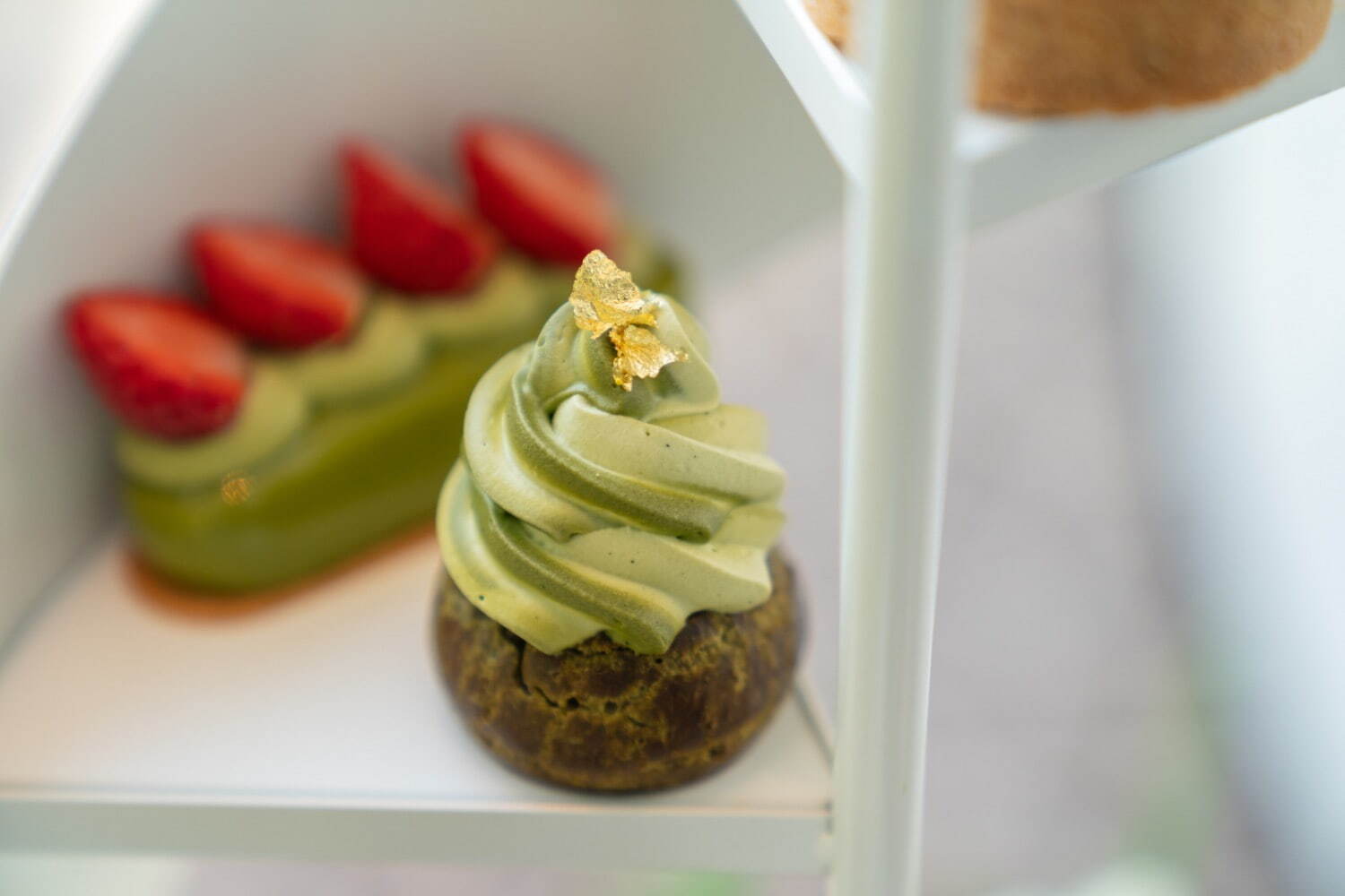 Matcha and Strawberry Le Jardin Sucre Afternoon Tea at Conrad Osaka