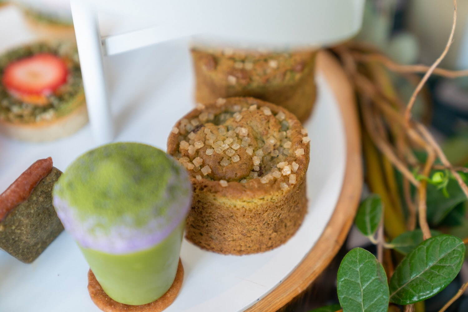 Matcha and Strawberry Le Jardin Sucre Afternoon Tea at Conrad Osaka