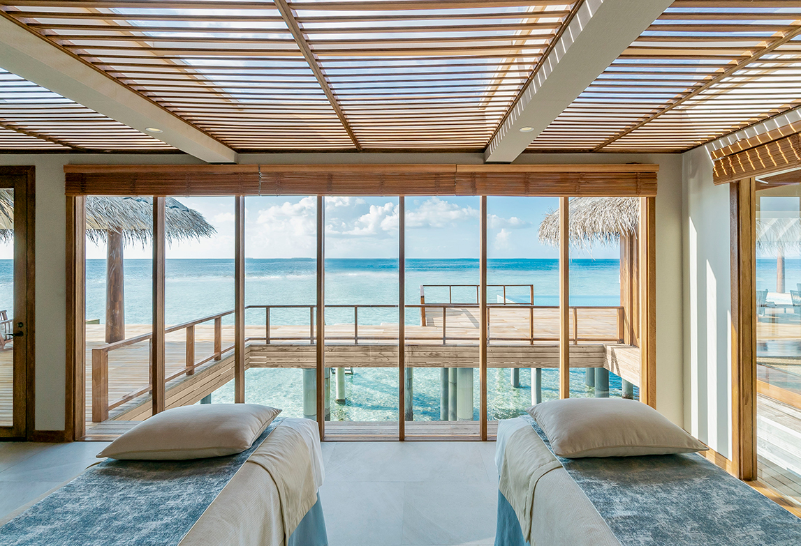 Anantara Kihavah Two-bedroom Over Water Pool Residence Spa Treatment Room View