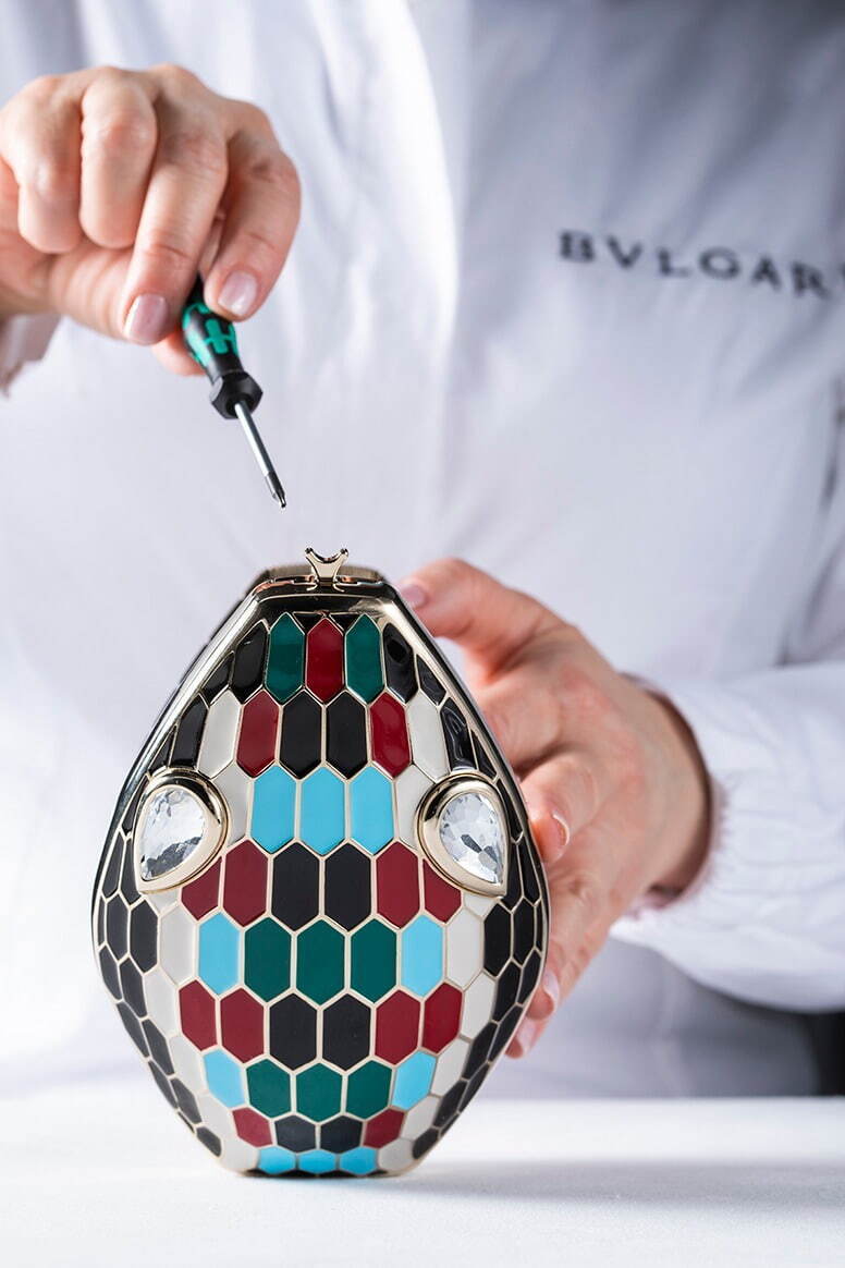 Bvlgari x Mary Katrantzou Serpenti Metamorphosis minaudière