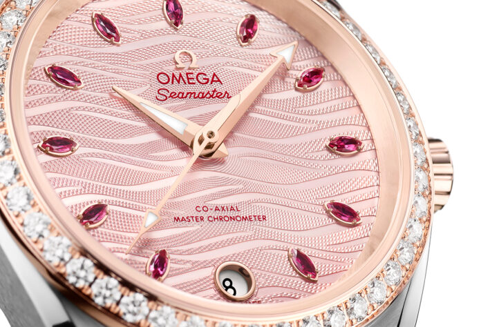 2021 OMEGA Seamaster Aqua Terra close up