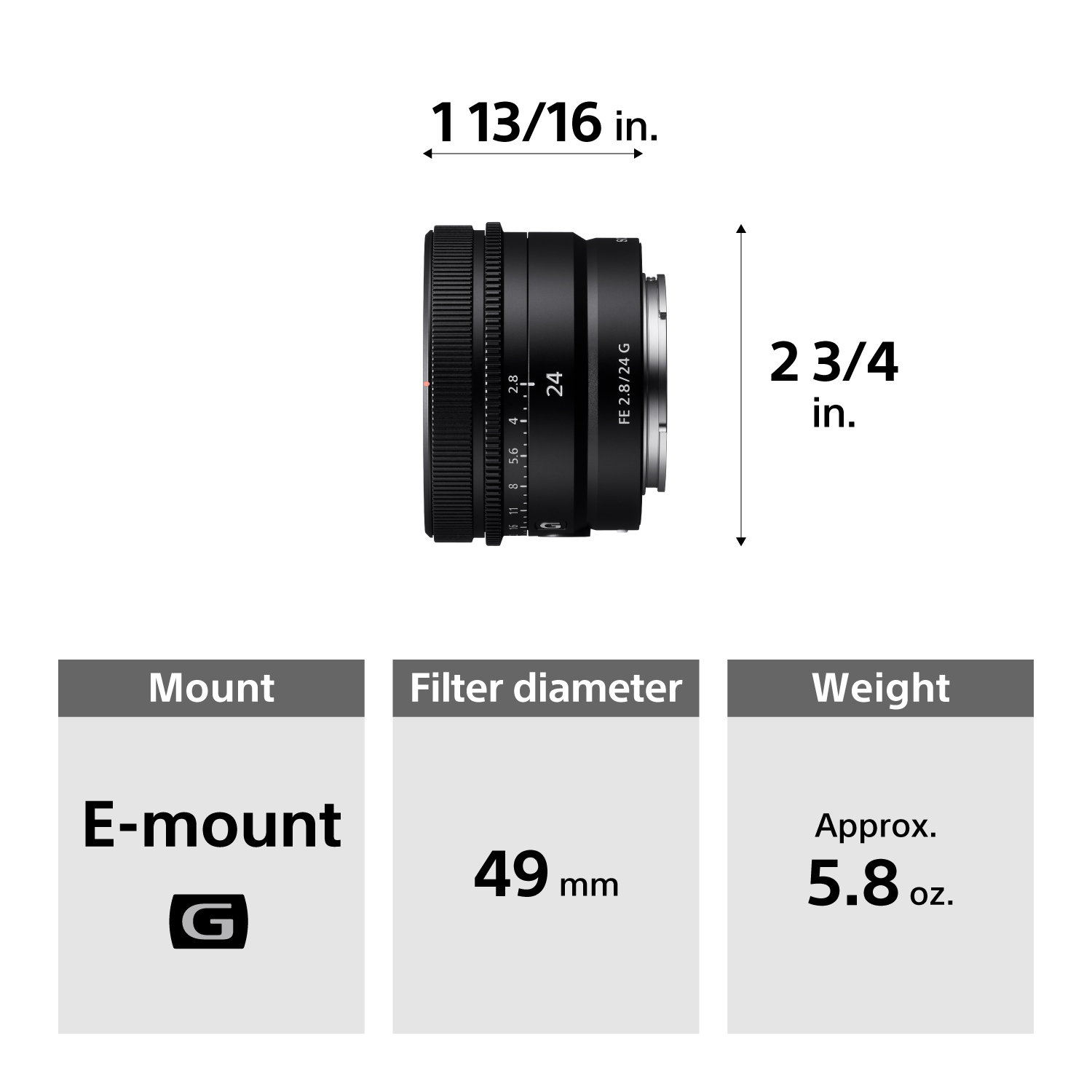 Sony FE 24mm F2.8 G