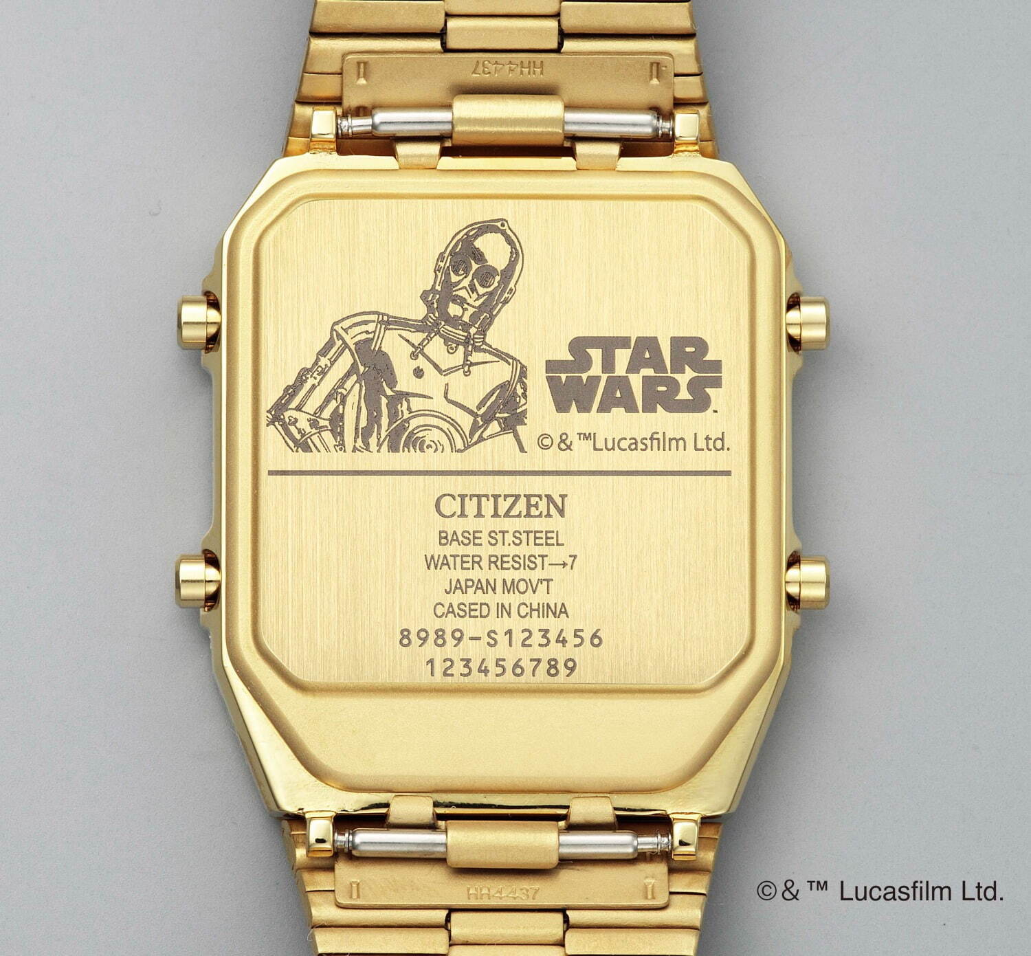 Citizen x Star Wars Limited Edition C-3PO watch back view