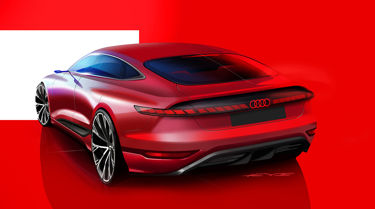 Audi A6 e-tron concept sketch