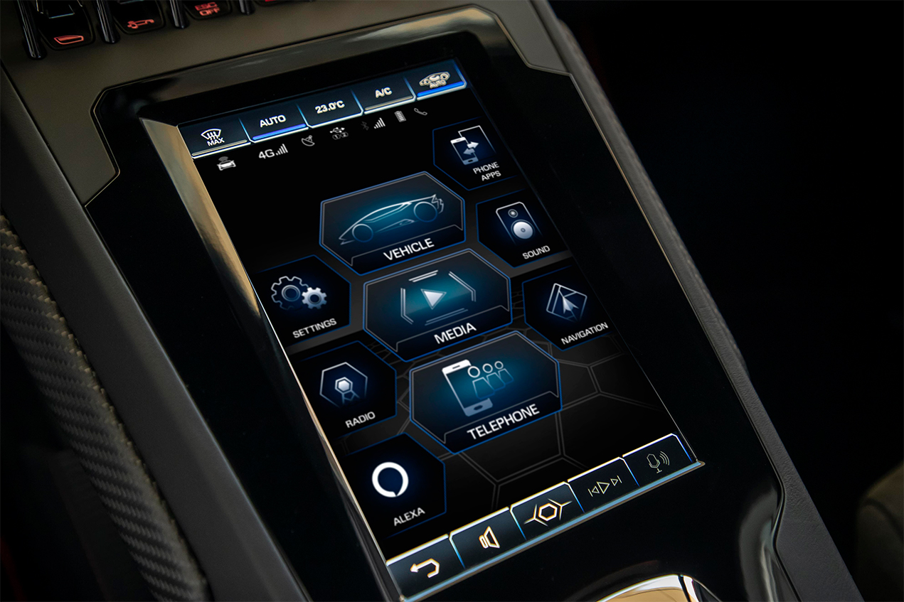 Lamborghini Huracán EVO models control panel