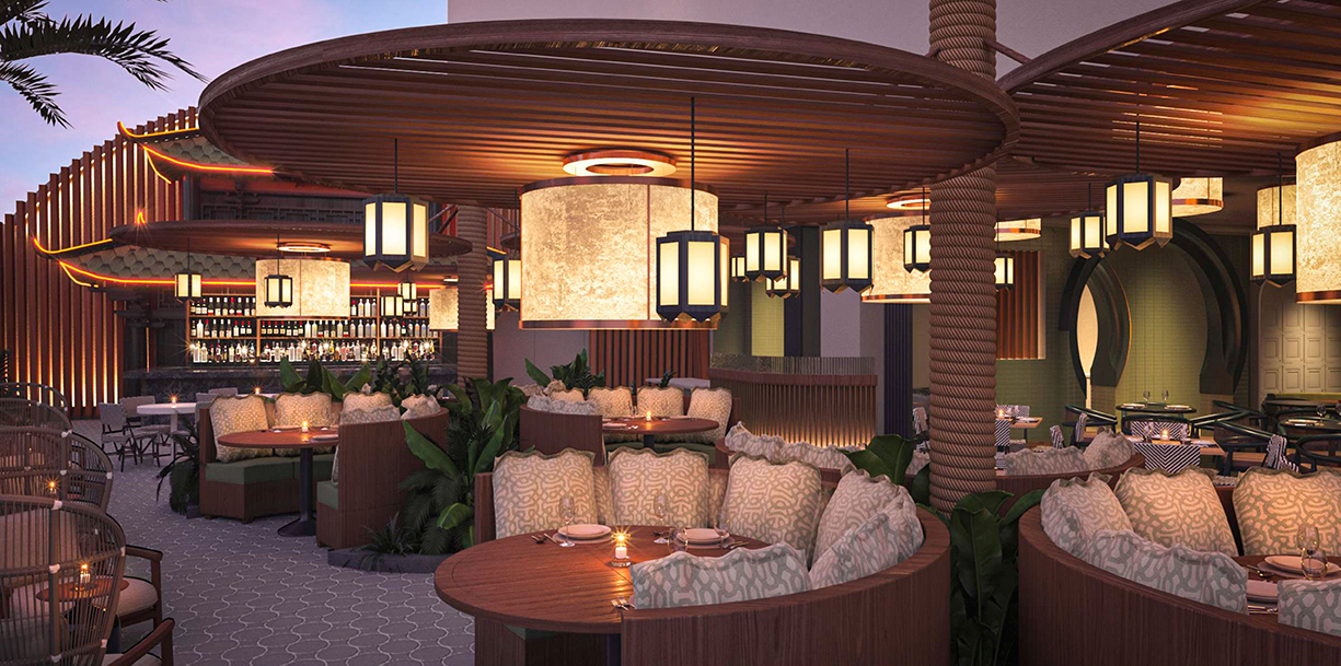 Resorts World Las Vegas - Fuhu - Patio Rendering