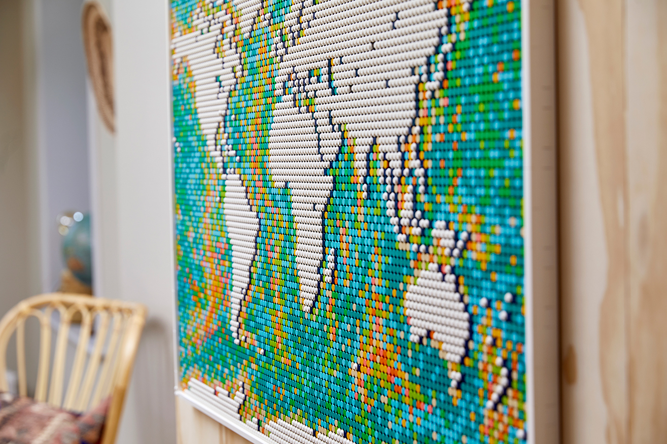 The new Art World Map from LEGO has over 10,000 pieces