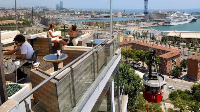 Panoramic views. Mirador de l’Alcalde.Montjuïc.