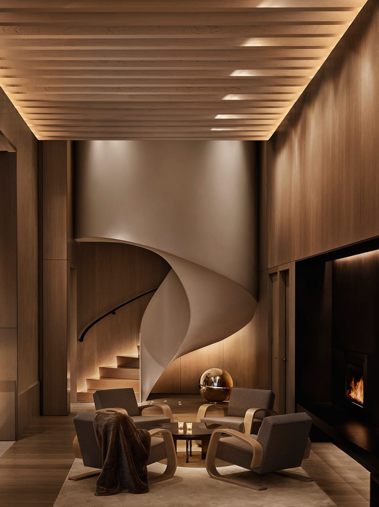 The New York EDITION Hotel Lobby Staircase Seating