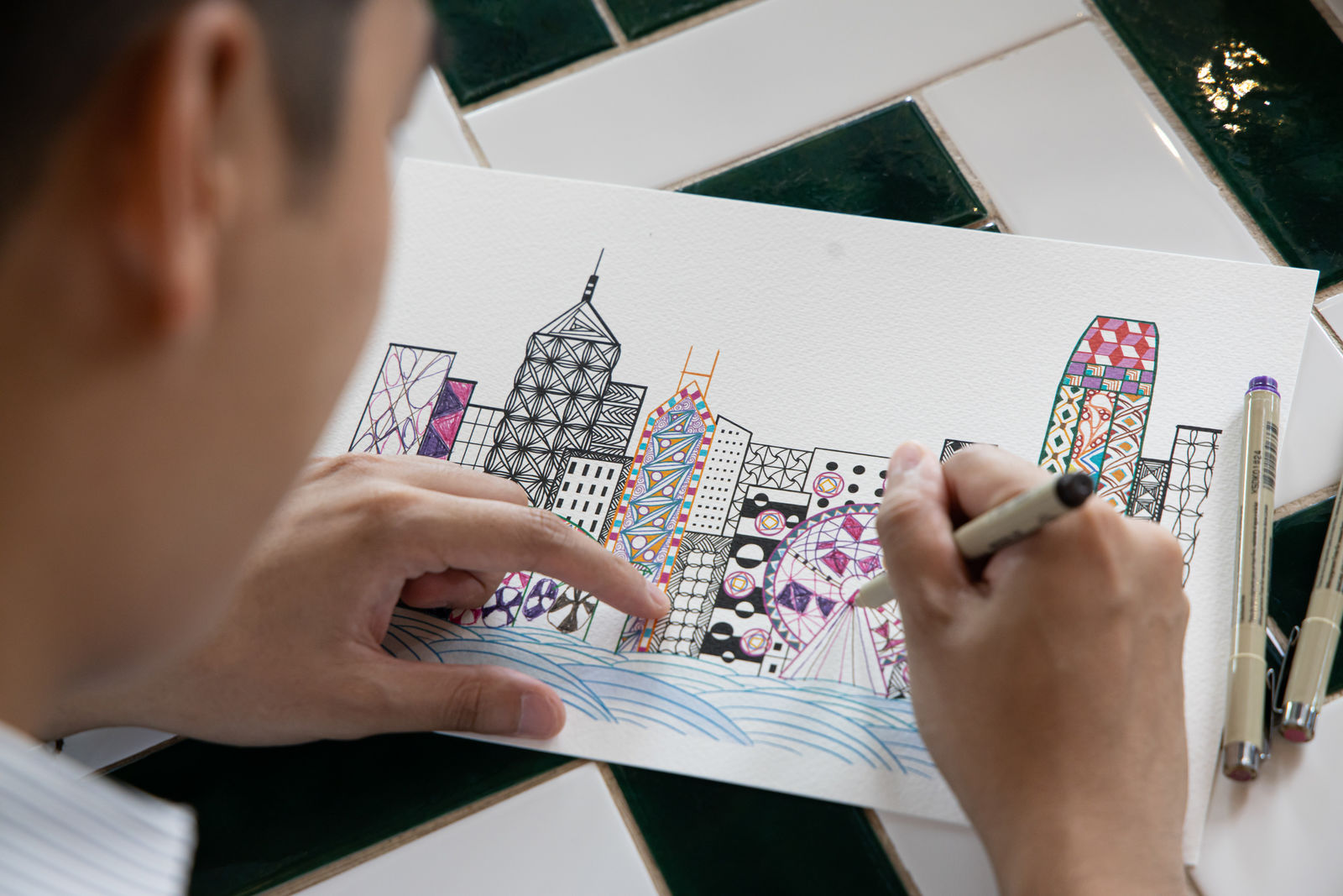 Sip Back & Sketch event in Hong Kong