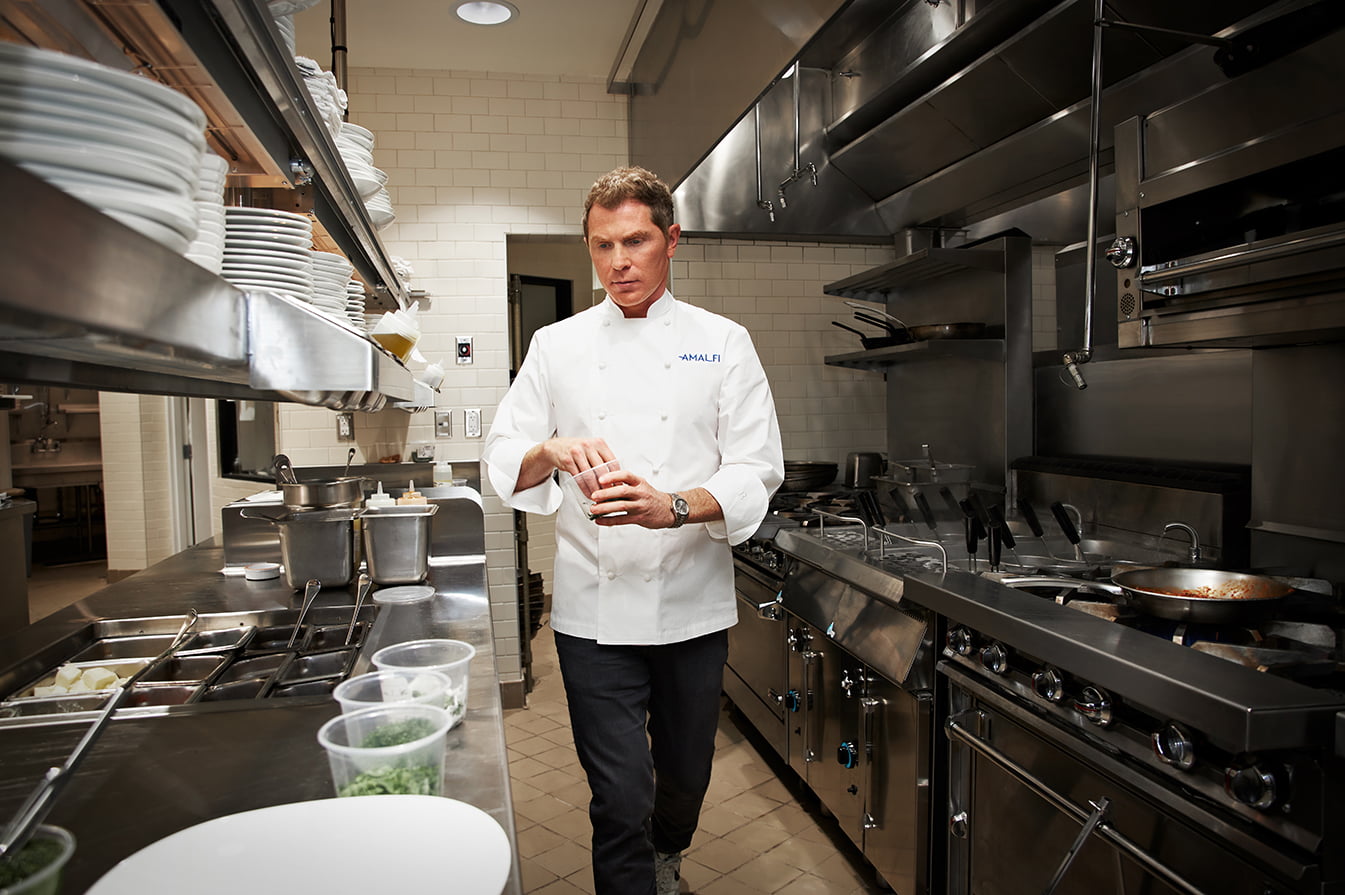 In the kitchen of Amalfi by Bobby Flay at Caesars Palace