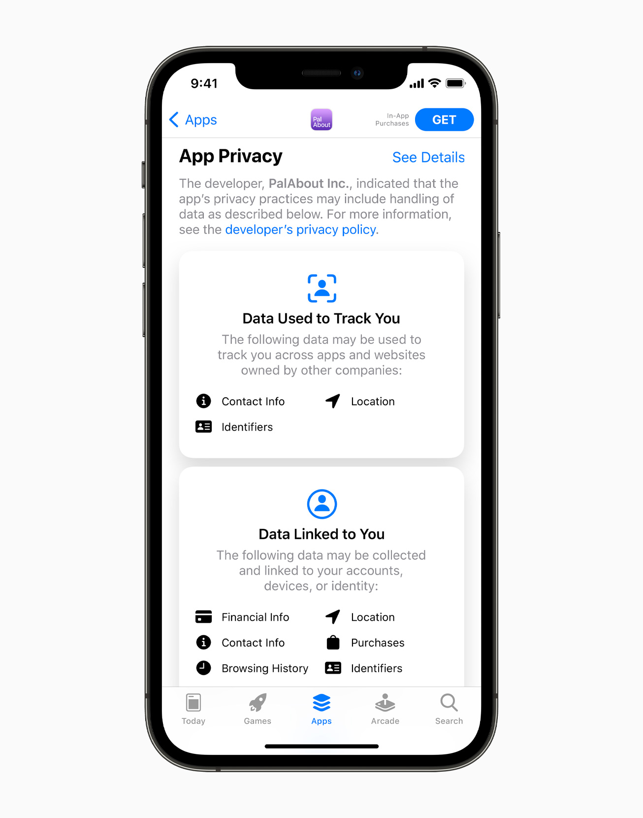 Apple iPhone 12 Pro app privacy