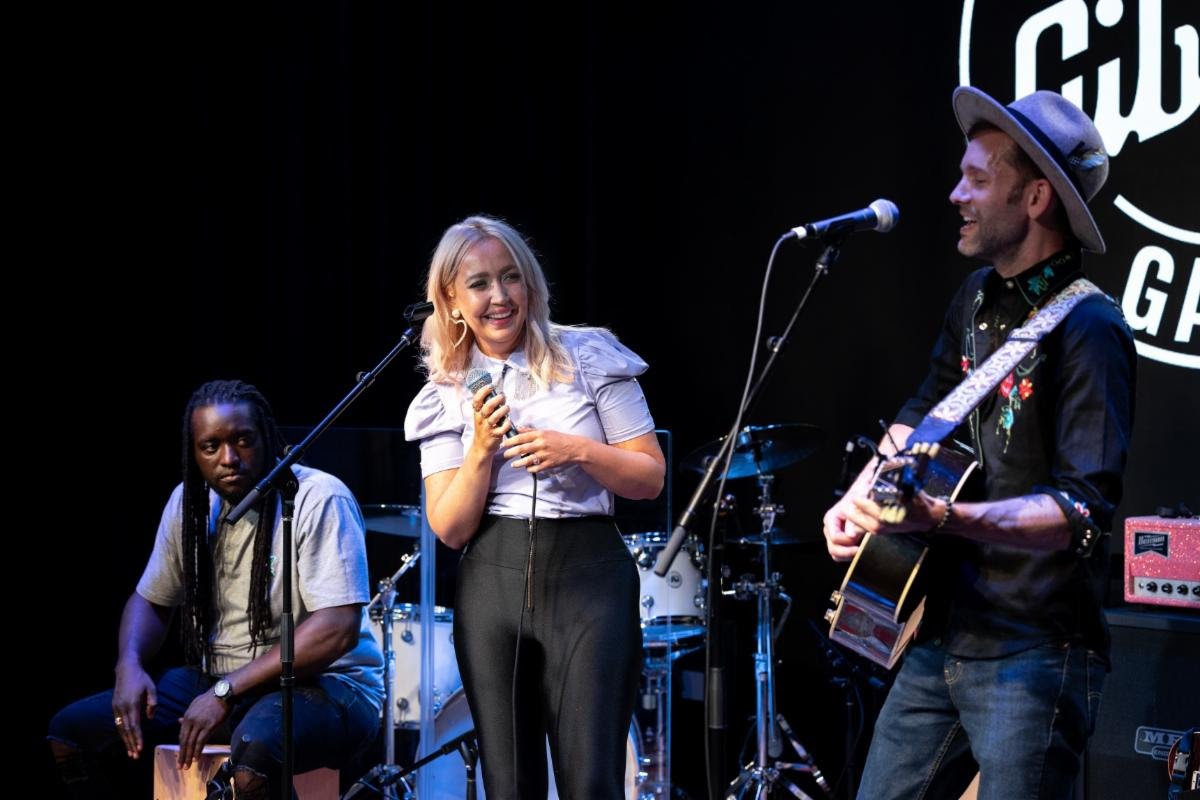 Meg + Tyler perform live at the Gibson Garage grand opening in Nashville