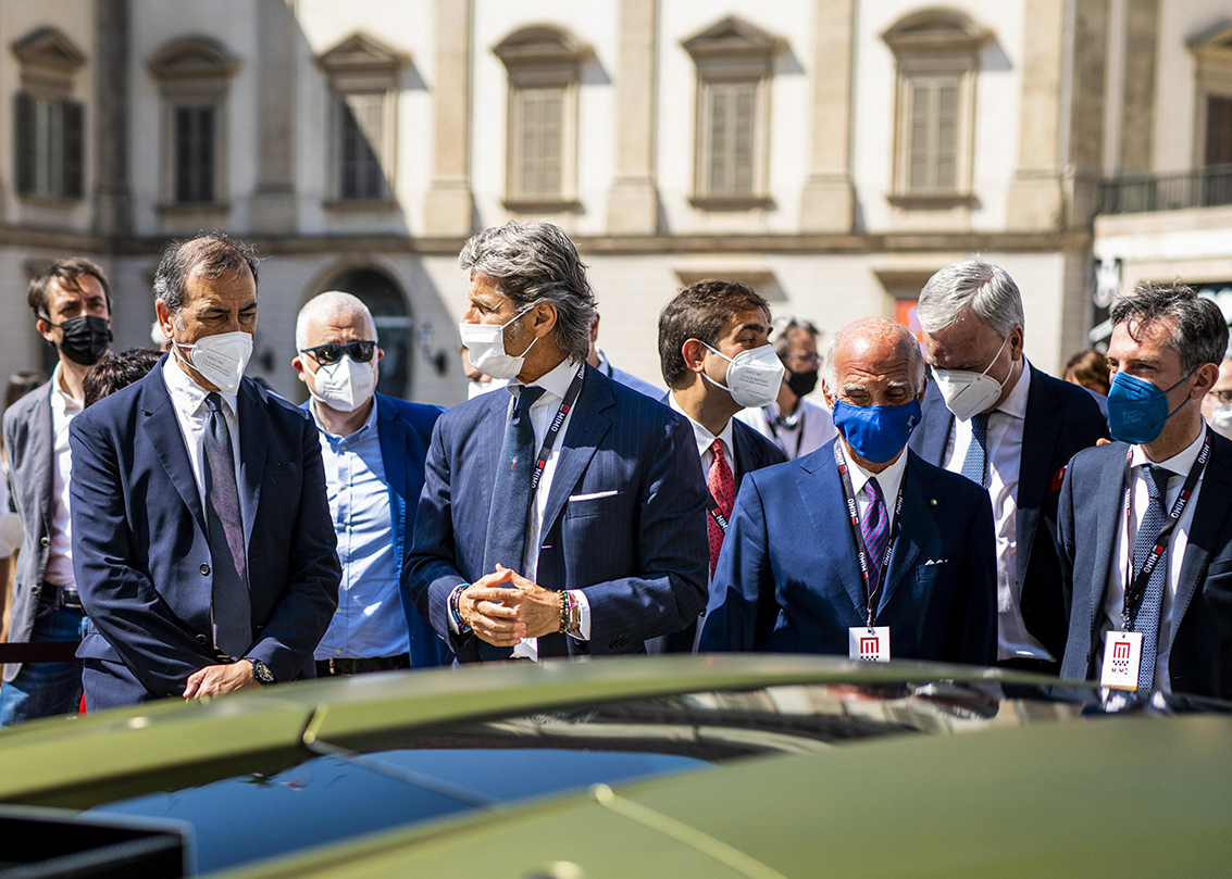 Stephan Winkelmann with Giuseppe Sala at Milan Monza Motor Show