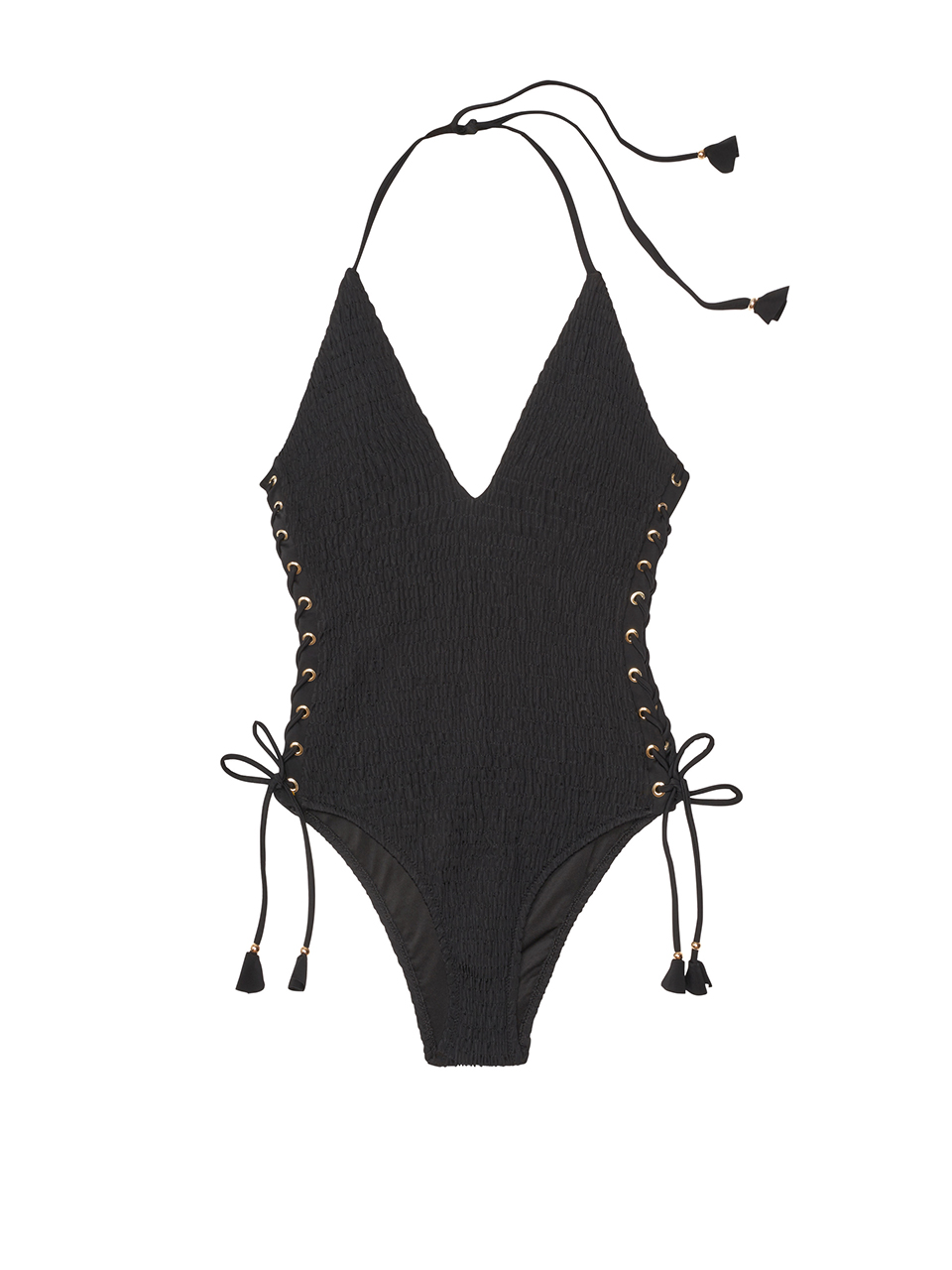 largest online shop Victorias Secret Swim Swimsuit W/Ruffled Bottoms Black  40D/Large
