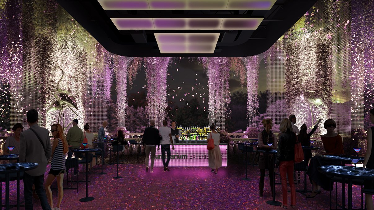 Illuminarium Bar Garden Theme rendering