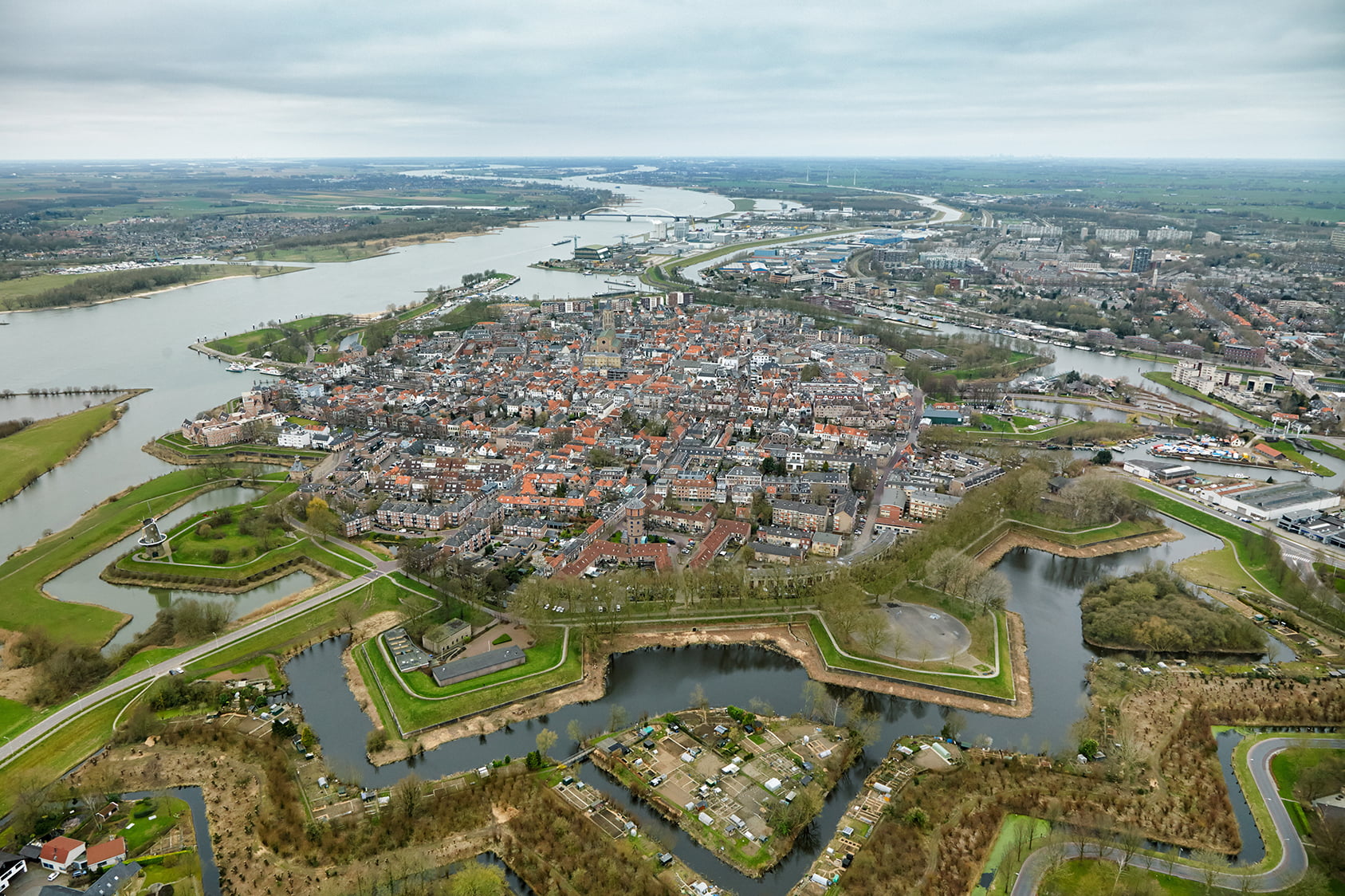 Dutch Water Defence Lines (extension of the Defence Line of Amsterdam). Fortified town of Gorinchem