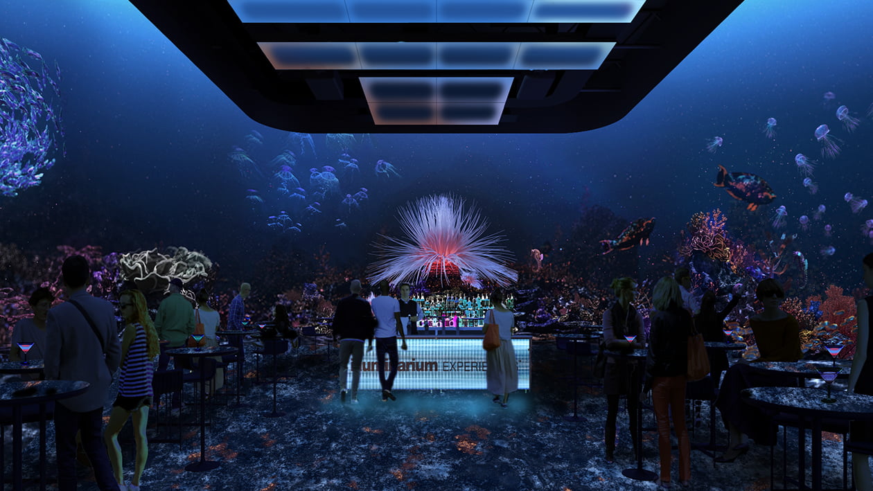 Illuminarium Bar Underwater Theme rendering