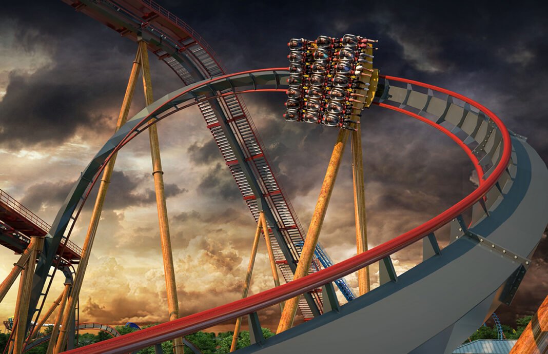 The world’s steepest dive roller coaster from Six Flags in Texas