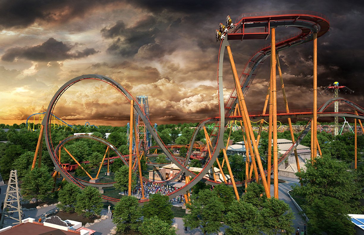 Six Flags Fiesta Texas Dr. Diabolical’s Cliffhanger Layout