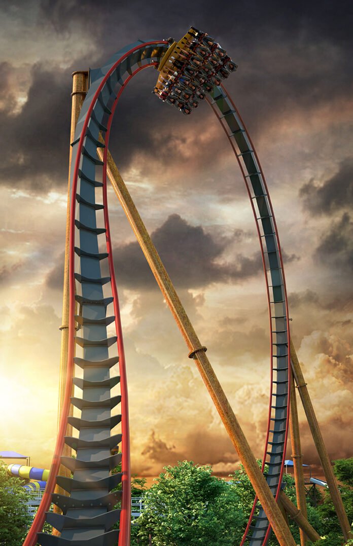 The world’s steepest dive roller coaster from Six Flags in Texas