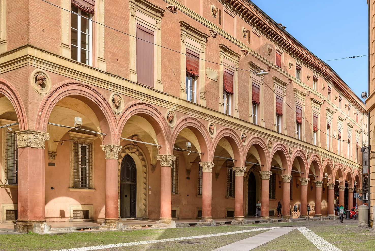 The Porticoes of Bologna, Italy - Piazza Santo Stefano. Palazzo Salina-Amorini-Bolognini