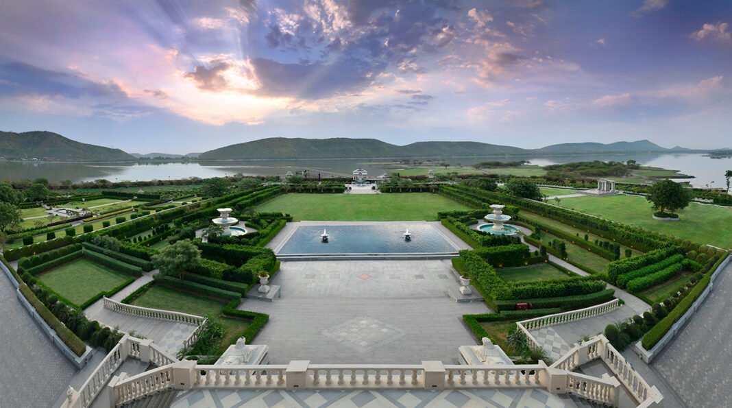 Inside the marvelous Raffles Udaipur on a 21acre private island