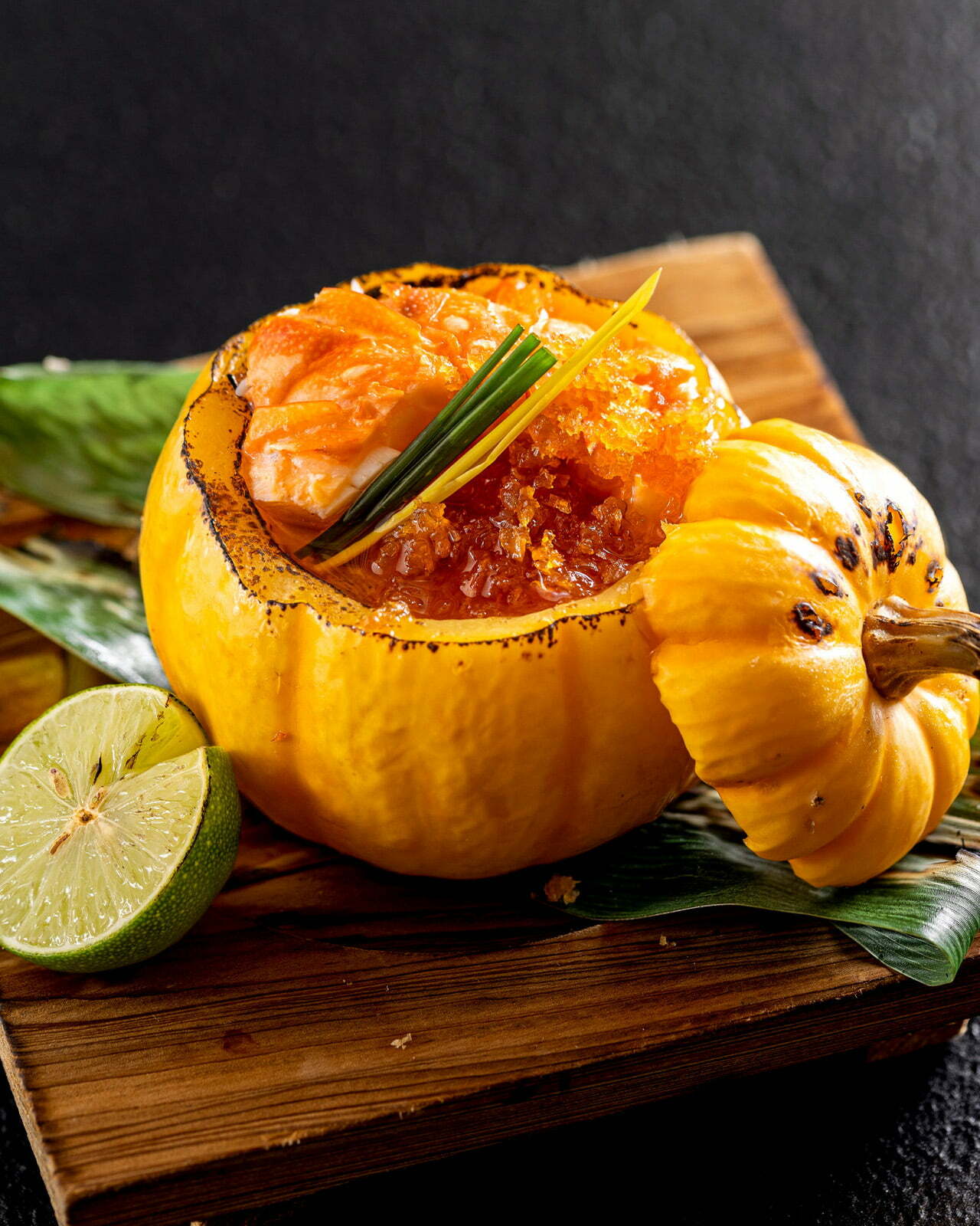 Pumpkin chawanmushi at Kumoi restaurant inside Four Seasons Hotel Guangzhou