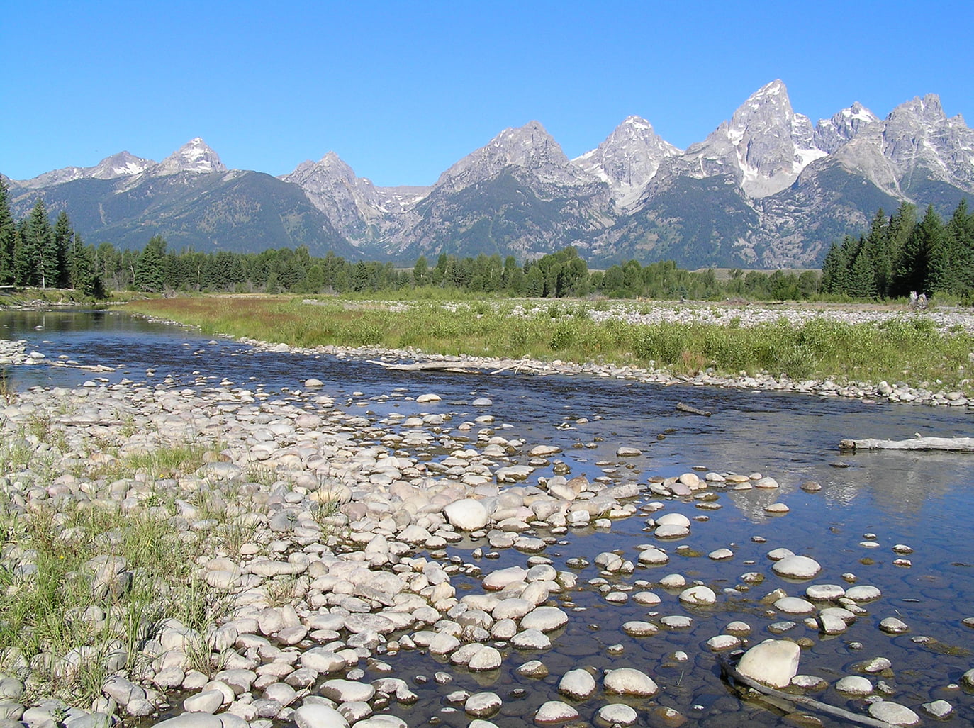 Grand Teton National Park - Snake River & Teton Range at Schwabachers Landing