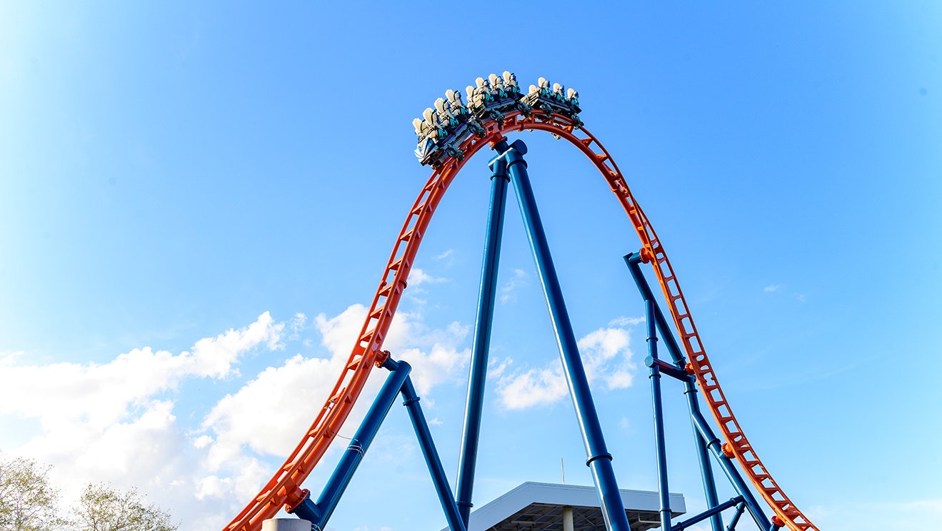 Ice Breaker Coaster at SeaWorld Orlando