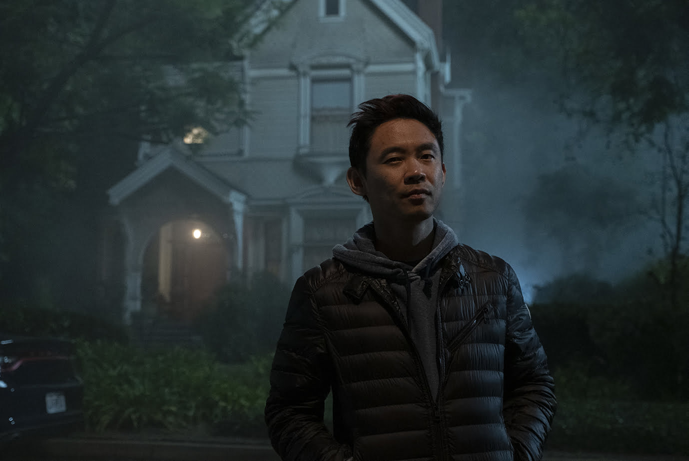 Director/Producer JAMES WAN on the set of New Line Cinema, Starlight Media Inc. and My Entertainment Inc.’s original horror thriller MALIGNANT, an Atomic Monster production, a Warner Bros Pictures release.