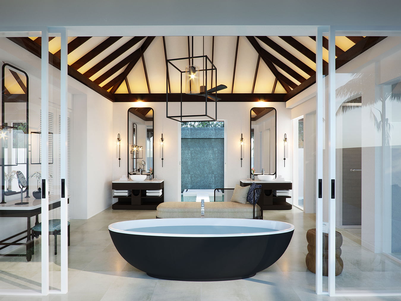 Naladhu Private Island Maldives - Houses - Bathroom- Rendering