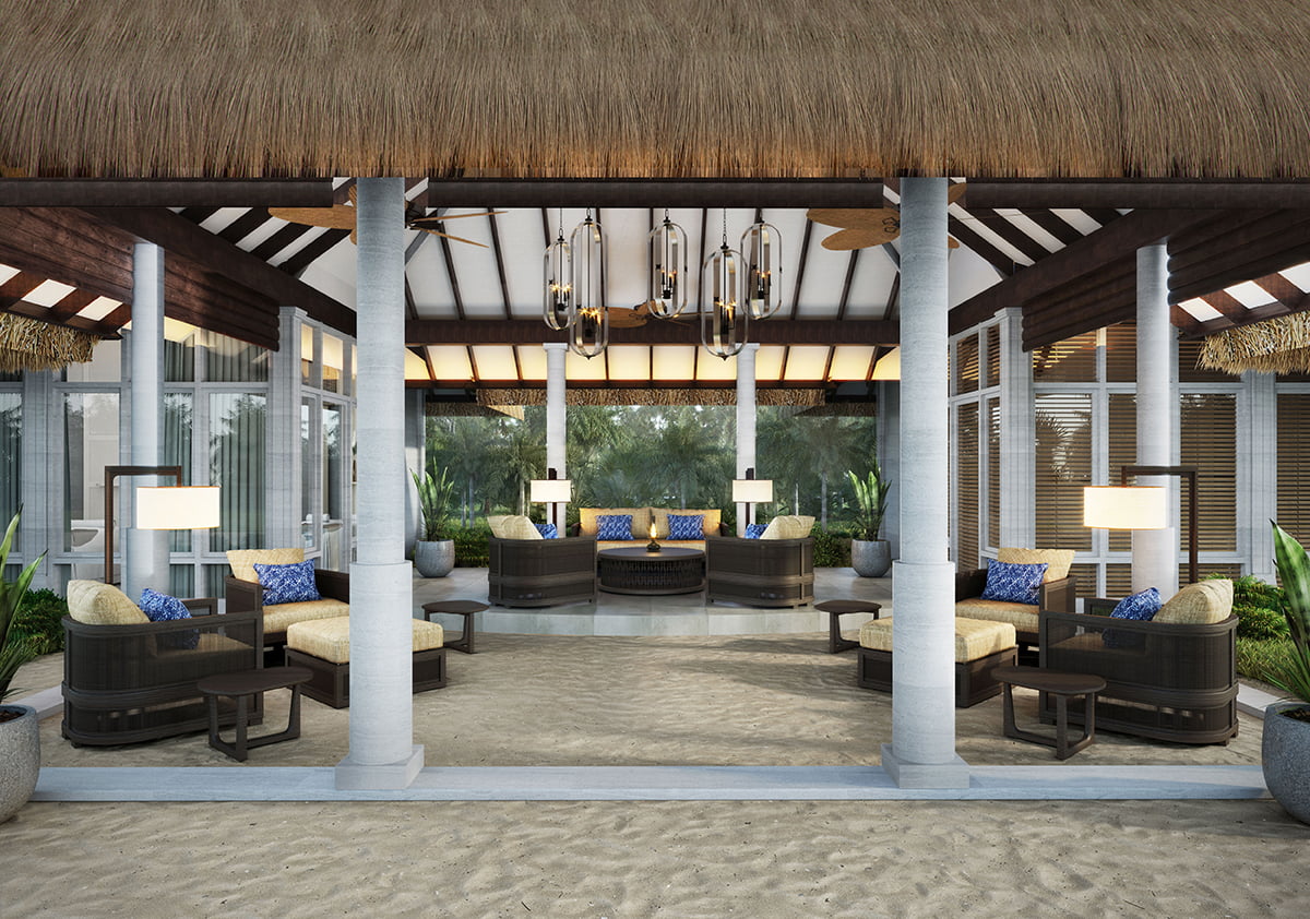 Naladhu Private Island Maldives - Lounge- Rendering