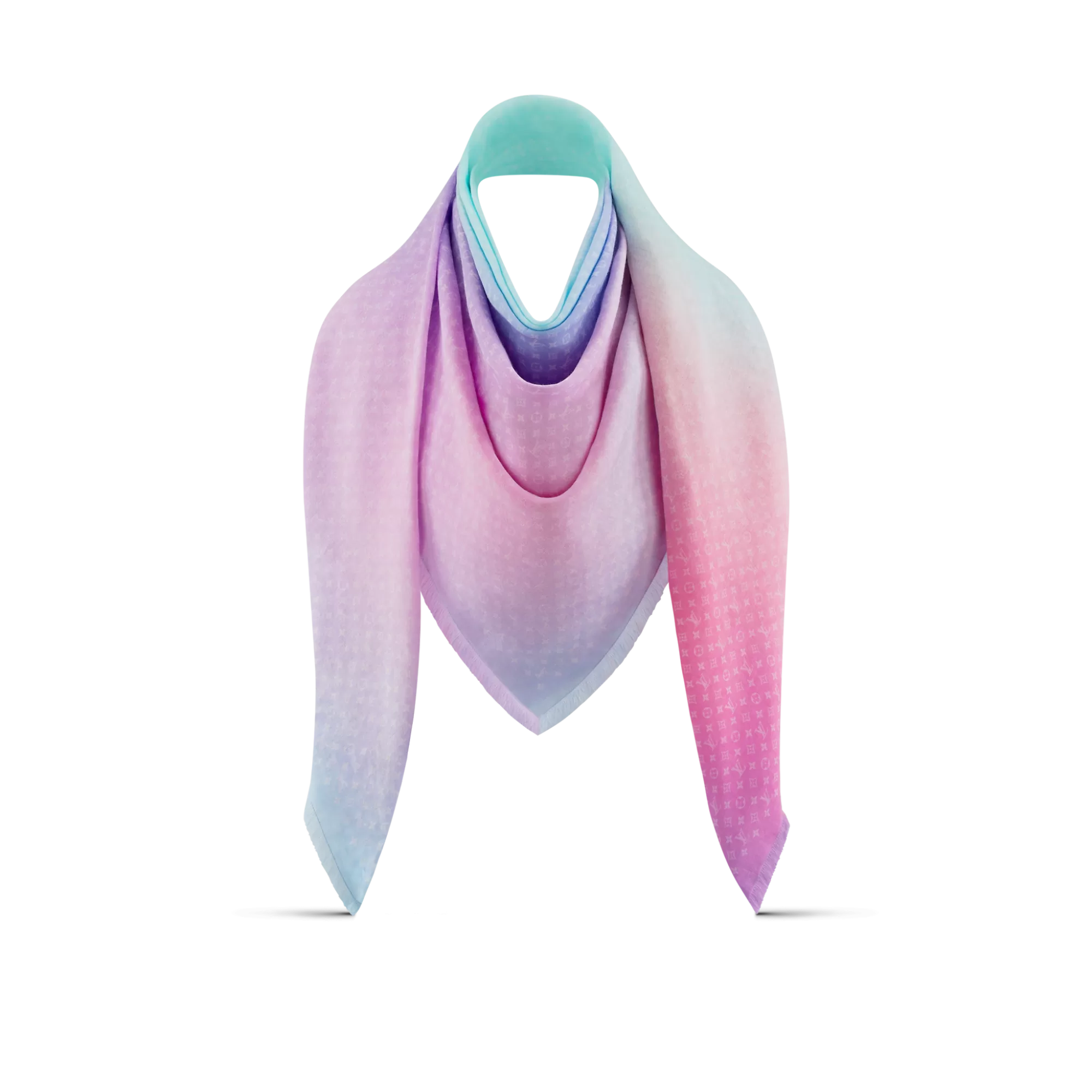Louis Vuitton 2017 Blurrygram Monogram Shawl - Purple Scarves and