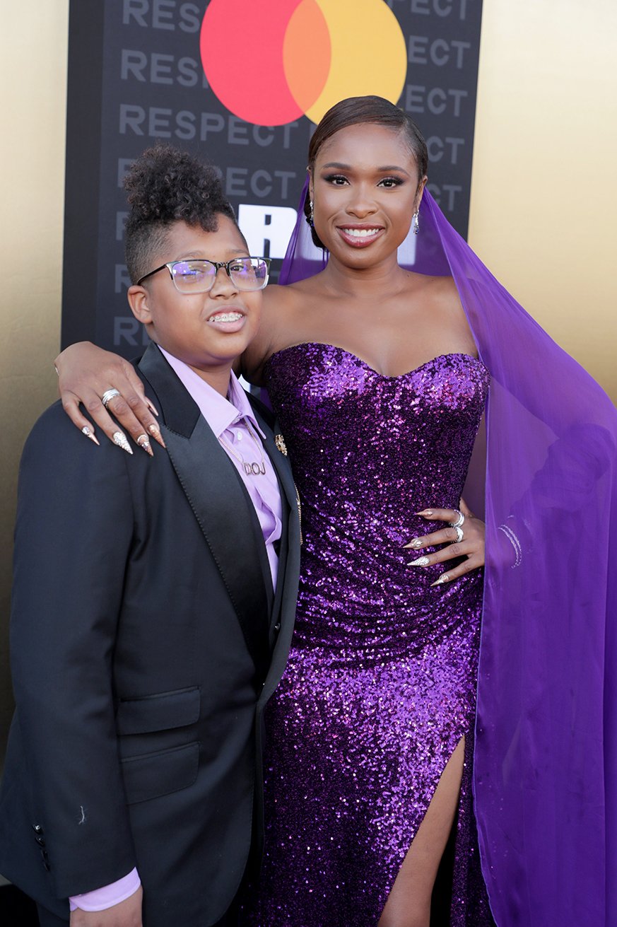 David Otunga Jr. and Jennifer Hudson at 'Respect' L. A. Premiere