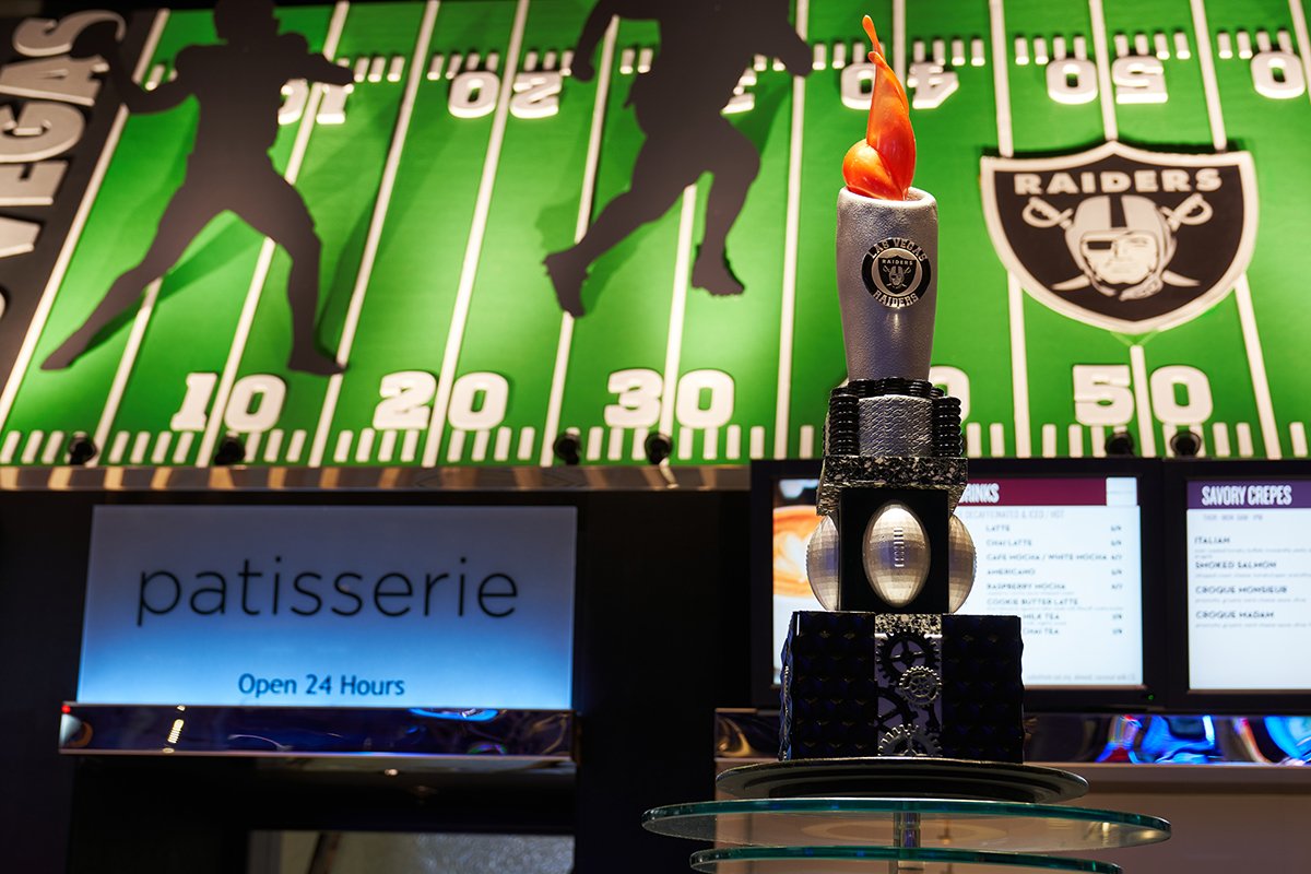 Raiders Pastry Art Display from ARIA Patisserie