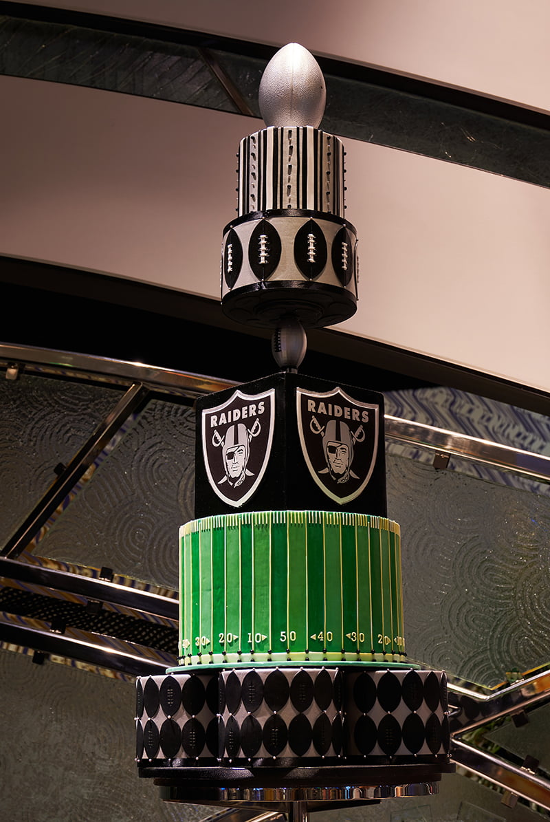 Raiders Pastry Art Display from ARIA Patisserie