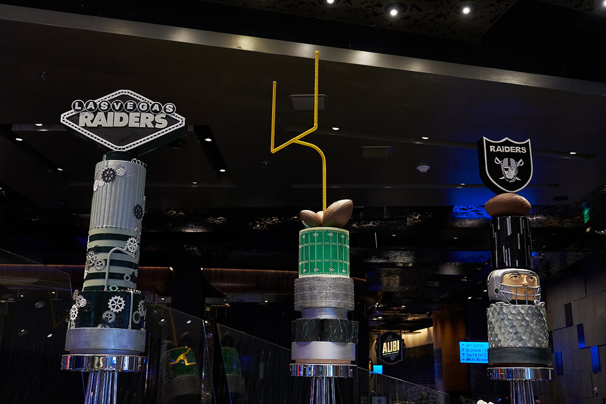 Raiders Pastry Art Display from ARIA Patisserie