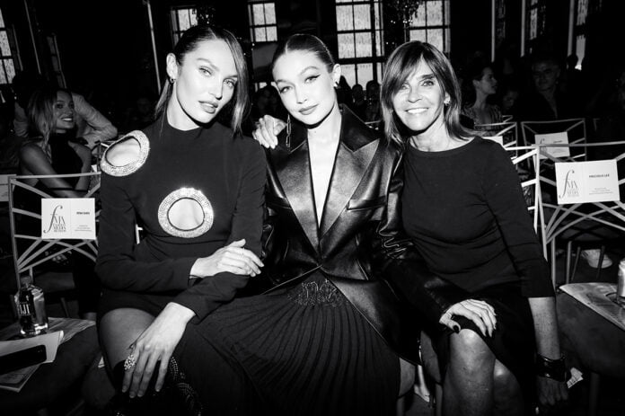 Candice Swanepoel, Gigi Hadid, and Carine Roitfeld at the Fashion Media Awards