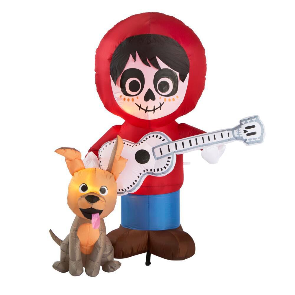 6.5 ft. Disney and Pixar's Coco's Miguel with Guitar and Dante Scene Airblown