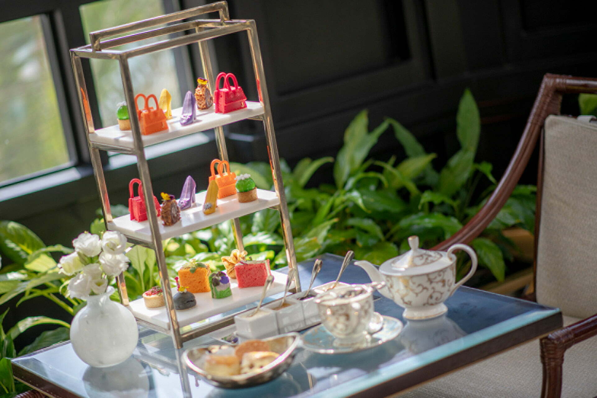 The Harvey Nichols Afternoon Tea experience at Seasons Tea Lounge in Doha