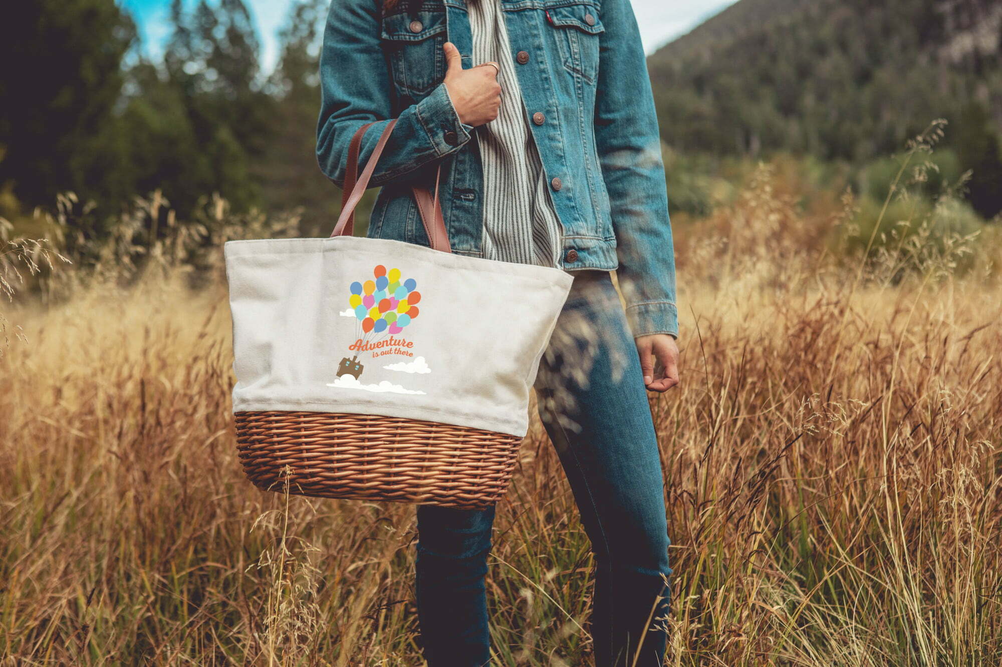 Disney and Pixar's Up Coronado Canvas and Willow Basket Tote