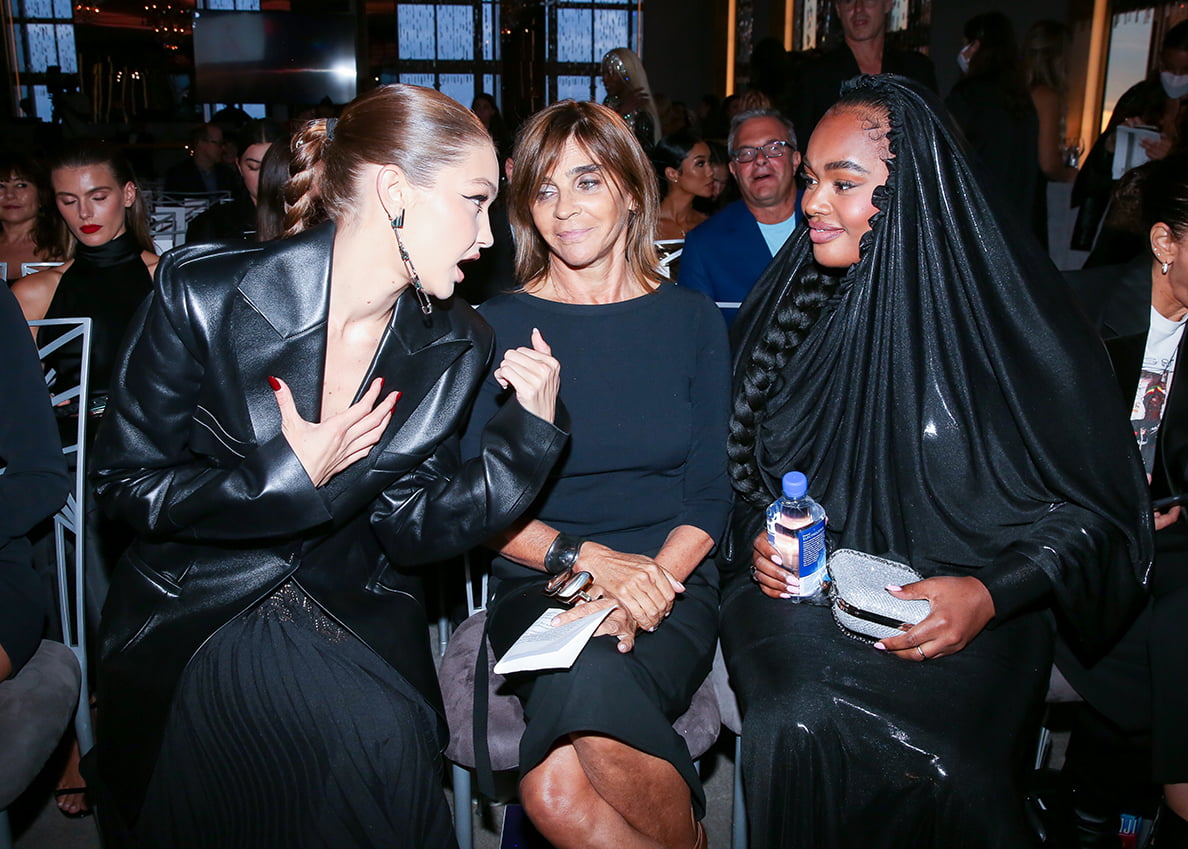 Gigi Hadid, Carine Roitfeld and Precious Lee at the Fashion Media Awards