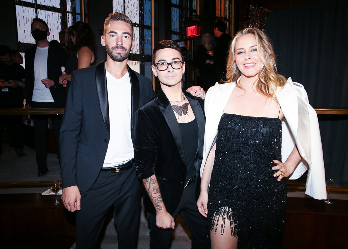 Kyle Smith, Christian Siriano and Alicia Silverstone at the Fashion Media Awards